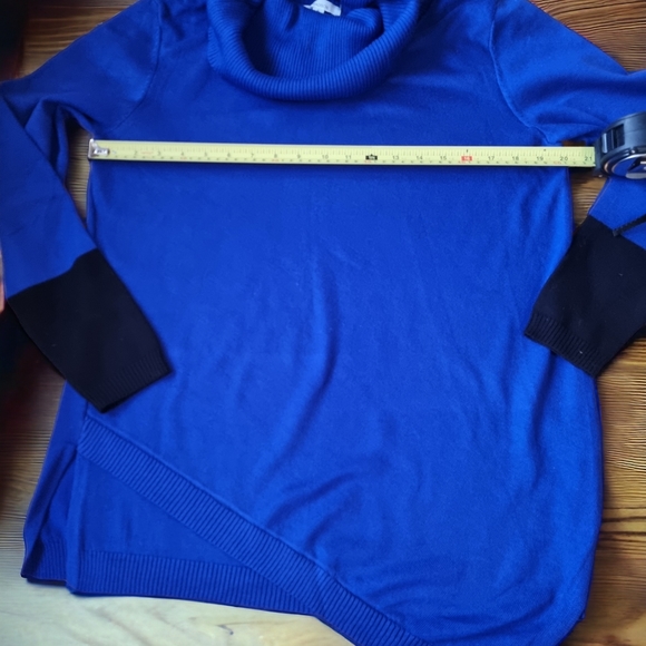 3/$40 Sale! 89th + Madison Asymmetrical Cowl Neck Lightweight Sweater - Picture 6 of 8